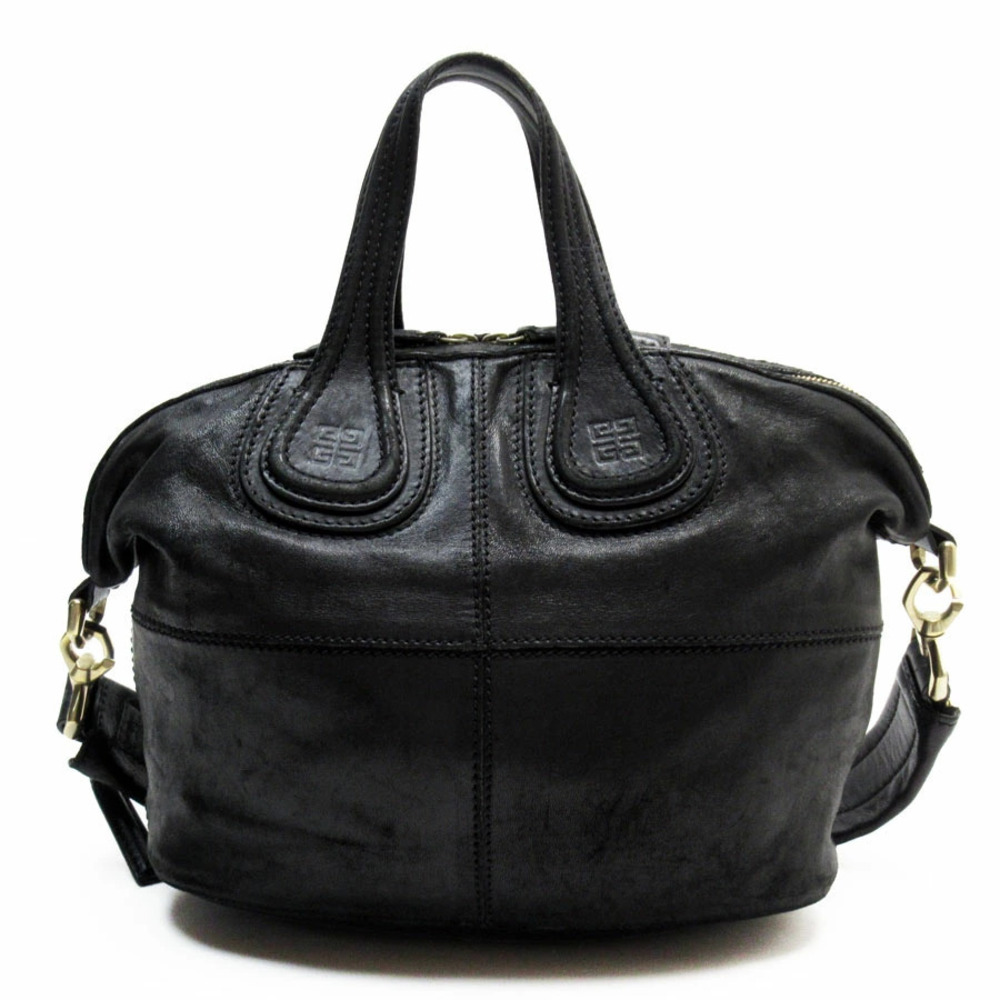 Givenchy Nightingale Leather 2way Shoulder Bag Black